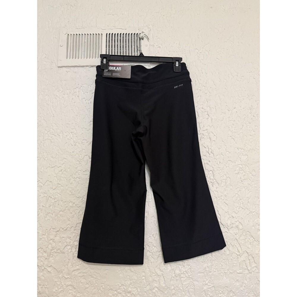 Y2K Nike Women's Dri-FIT Crop Training Capri Flare Pants SZ XS NEW